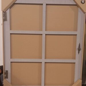 Rustic Gray Wooden Window Frame Decor